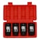 CASOMAN 12 Drive Deep Spindle Axle Nut Impact Socket Set 6 Point CRMO32333536mm 4PC 12Inch Impact Socket Set Heavy Duty Use In Removing And Installing Axle Nuts