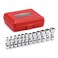 CASOMAN 12PCS 14 Drive Universal Flex Socket Set Metric 5mm to 15mm 6Point CRV Swivel Head 360 Degree Access