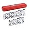 CASOMAN 17PCS 38 Drive Universal Flex Socket Set SAEMetric 38 to 34 10mm to 19mm 6Point CRV Swivel Head 360 Degree Access