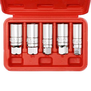 CASOMAN 38Inch Drive Spark Plug Socket Set 6Point 58Inch 34Inch 1316Inch 14mm 18mm 5Piece Set