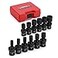 CASOMAN 14Inch Drive Shallow Universal Impact Socket Set Metric 12 Pieces Set 5mm to 15mm 6Point CrMo Swivel Socket