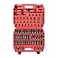 CASOMAN 87PCS 38 Drive Master Impact Socket Set SAE Metric Standard Deep Swivel SocketsCrMO Steel Includes Star and Inverted Star Socket Impact Universal Joint Extension Bars