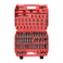 CASOMAN 87PCS 38 Drive Master Impact Socket Set SAE Metric Standard Deep Swivel SocketsCrMO Steel Includes Star and Inverted Star Socket Impact Universal Joint Extension Bars