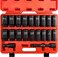 NEIKO 02347A 34Inch Drive Socket Set Master 20Piece SAE and Metric Socket Set SAE 1 to 1 12 and Metric 26 to 38 mm Extension Bars Included