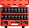 NEIKO 02347A 34Inch Drive Socket Set Master 20Piece SAE and Metric Socket Set SAE 1 to 1 12 and Metric 26 to 38 mm Extension Bars Included