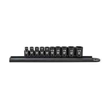 GEARWRENCH 14 Drive Standard Impact SAE Socket Set 10 Pc 6 Point 84906