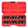 WETT 38Inch Drive Low Profile Impact Hex Driver Set 16Piece Stubby Hex Bit Socket Set CRV Steel SAEMetric 14 34 619mm