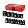 MIXPOWER 14 Pieces 12Inch Drive Shallow Impact Socket Set 1132mm CRV Metric 6 Point Shallow 14 Pieces 12 Dr Shallow Socket