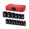 MIXPOWER 14 Pieces 12Inch Drive Shallow Impact Socket Set 1132mm CRV Metric 6 Point Shallow 14 Pieces 12 Dr Shallow Socket