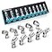 DURATECH 38 Drive Universal Joint Socket Set Swivel Socket Set 10Piece Metric Size Covers 1019mm CRV Steel Organized in EVA Foam Organizer