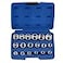 NEIKO 02488A 38 Drive Universal 6 Point Metric Socket Set 18 Piece Universal Mechanic Spline SAE CrV Steel Low Profile Spline Bit 38