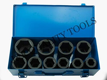 VCT 1 Drive Deep Impact Socket Set Metric CrV 6Point 22mm 50mm 10Sockets
