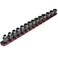CROM Stubby Impact Socket Set 14Piece 38 Drive Metric 619mm Low Profile Socket Set CRMO Steel Nano Shallow Impact Includes Aluminum Storage Rail Metric 14 Piece
