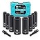 DURATECH 10 Piece 38 Inch Drive Impact Socket Set Including 8PCS Deep Impact Sockets in Metric Sizes 810111213141719mm 2PCS 14 Inch Hexagon Extension Bars