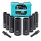 DURATECH 10 Piece 38 Inch Drive Impact Socket Set Including 8PCS Deep Impact Sockets in Metric Sizes 810111213141719mm 2PCS 14 Inch Hexagon Extension Bars