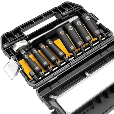 DeWalt Impact Socket Set 12 Drive 10 Piece 14 to 12 Impact Socket Adapter Set DW22812