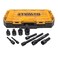 DEWALT Impact Driver Socket Set with Impact Extensions and Drill Adapters Metric 10Piece 38 and 12 Drive DWMT74741