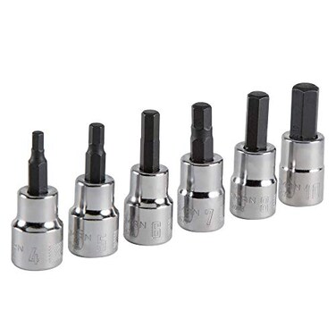 CRAFTSMAN Hex Bit Socket Set 38 Drive Metric 6Piece CMMT34448