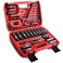 LLNDEI 12 Dr Ratchet Impact Socket Wrench SetDeep Sockets824mmSpark Plug Socket1621mm49PCS CRV Metric With Combination Wrenches 817mm