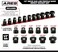ARES 29021 11Piece 12Inch Drive SAE Low Profile Nano Impact Socket Set Impact Grade Sockets Offer Greater Clearance Than Typical Shallow Sockets Includes Aluminum Storage Rail