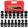 HPBBKD Universal Swivel Impact Socket Set Premium CrMo Steel 15Piece Metric 8mm 22mm Set 6 Point 38Inch Drive