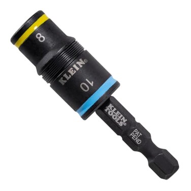 Klein Tools 32931M 2in1 Metric Impact Socket Set 1 Flip Socket with 2 Metric Hex Sizes 8mm and 10mm Impact Rated 2Inch Shaft