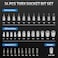 DISEN 34Piece 38 Drive Torx Star Bit sockets CRV ESocket Set E420 T1060 Tamper Proof Set TT10TT55 516F to 38M adapter with Storage CaseS2 Steel Ideal for CarTrucksHome Improvement