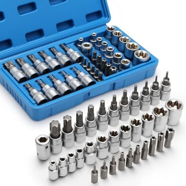 DISEN 34Piece 38 Drive Torx Star Bit sockets CRV ESocket Set E420 T1060 Tamper Proof Set TT10TT55 516F to 38M adapter with Storage CaseS2 Steel Ideal for CarTrucksHome Improvement