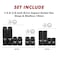 CASOMAN 10Piece Impact Socket Set10mm 14 38 Drive Deep Shallow Metric Black Phosphate Finish