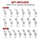 CASOMAN 19PCS 14 Drive Universal Joint Socket Set Metric5mm to 15mm SAE316 to 916 Flexible Wobble Sockets for Easier Access to Tight Spaces 6Point CrV