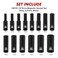 CASOMAN 14PCS 14Drive Magnetic Impact Socket Set Deep 6Point Metric 4mm to 15mm CRMO