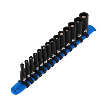 CASOMAN 14PCS 14Drive Magnetic Impact Socket Set Deep 6Point Metric 4mm to 15mm CRMO