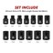 CASOMAN 13PCS 38Drive Magnetic Socket Set Shallow 6Point Metric 7mm to 19mm CRMO