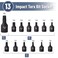 Bates Choice Bates Impact Torx Bit Socket Set 13 pcs T10T60 14 38 12 Drive CrMo Steel Impact Torx Socket Set