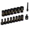 CASOMAN 17Piece 38 Drive Bolt Impact Extraction Socket Set Stripped for Damaged Rusted Frozen Studs Rounded Bolts Nuts Screws CRMO