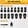 CASOMAN 17Piece 38 Drive Bolt Impact Extraction Socket Set Stripped for Damaged Rusted Frozen Studs Rounded Bolts Nuts Screws CRMO