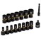 CASOMAN 17Piece 38 Drive Bolt Impact Extraction Socket Set Stripped for Damaged Rusted Frozen Studs Rounded Bolts Nuts Screws CRMO