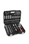 XHTT 94 Piece Tools For MechanicsMetric And Standard 1412 Socket SetAnd Ratchet SetUniversal JointExtension Bars And Quick Release Reversible Ratchet WrenchPlastic Toolbox Storage