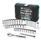 DURATECH 38 Drive Socket Set 40 Piece Tool Set Including Standard SAE and Metric Sockets 90Tooth Ratchet Handle and Extension Bar