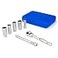 Renekton 38 Inch Drive Spark Plug Socket Set Rubber Retaining Inserts SAE And Metric 58inch 34inch 1316inch 14mm 18mm With 90Tooth Ratchet Wrench And Extension Bars 7 Pieces