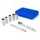 Renekton 38 Inch Drive Spark Plug Socket Set Rubber Retaining Inserts SAE And Metric 58inch 34inch 1316inch 14mm 18mm With 90Tooth Ratchet Wrench And Extension Bars 7 Pieces
