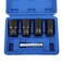 LSLANSOON 12 Drive Impact Bolt Nut Extractor Set 5pcs Locking Wheel Lug Nut Remover Kit 17mm 19mm 21mm 22mm Twist Socket Tool Set Including a Punch Rod