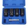 LSLANSOON 12 Drive Impact Bolt Nut Extractor Set 5pcs Locking Wheel Lug Nut Remover Kit 17mm 19mm 21mm 22mm Twist Socket Tool Set Including a Punch Rod