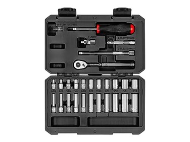 TEKTON 14 Inch Drive 6Point Socket and Ratchet Set with Case 28Piece 532916 in SKT05102