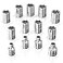 Olsa Tools SAE Shallow Socket Set 38Inch Drive 13pc 6Point Chrome Sockets 14 to 1 and No Skipped Sizes Mechanic Shallow SAE Socket Set Professional Grade Short Sockets Part 1333
