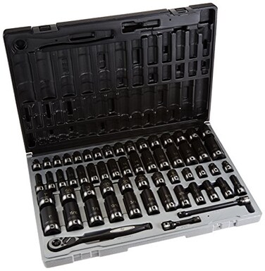 Grey Pneumatic Corp 38 Dr 59Pc Fract Metric DuoSocket Set 6 P 81659CRD