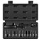Reniteco 13Piece 14 Drive Socket Set SAE 316 1132 Deep Sockets 72Tooth Ratchet Wrench Drive Spinner Handle 6 Point Design CrV