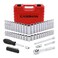 CASOMAN 14Inch Drive Master Socket Set with Ratchets Adapters Extensions with 14 Dr Bits Set InchMetric 6Point 532Inch 916Inch 4 mm 14 mm 62Piece 14 Dr Socket Set