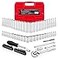 EACELIY 75pcs 14 Drive Impact Socket Set Master Socket SetWrench Set with 14 Bit Adapter Universal Joint Ratchet 14 Drive Bit Set Extension 532 916 414mm