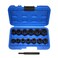 JEUCLEL 14PCS Twist Lug Nut Socket Set 38 inch Drive Damaged Nut Lock Remover Extractor Rusted Stubborn Locking Nut Removal Tool Kit Center Punch Bar